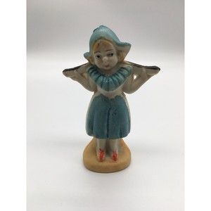 Vintage Bisque Dutch Girl Figurines Carrying Buckets Japan